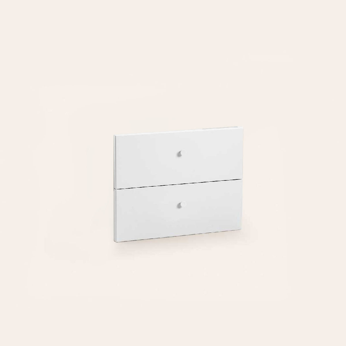 Façade de tiroir étroite avec bouton - Blanc