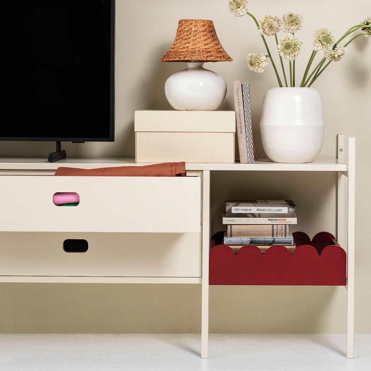 Armoire à tiroirs double - Off-White