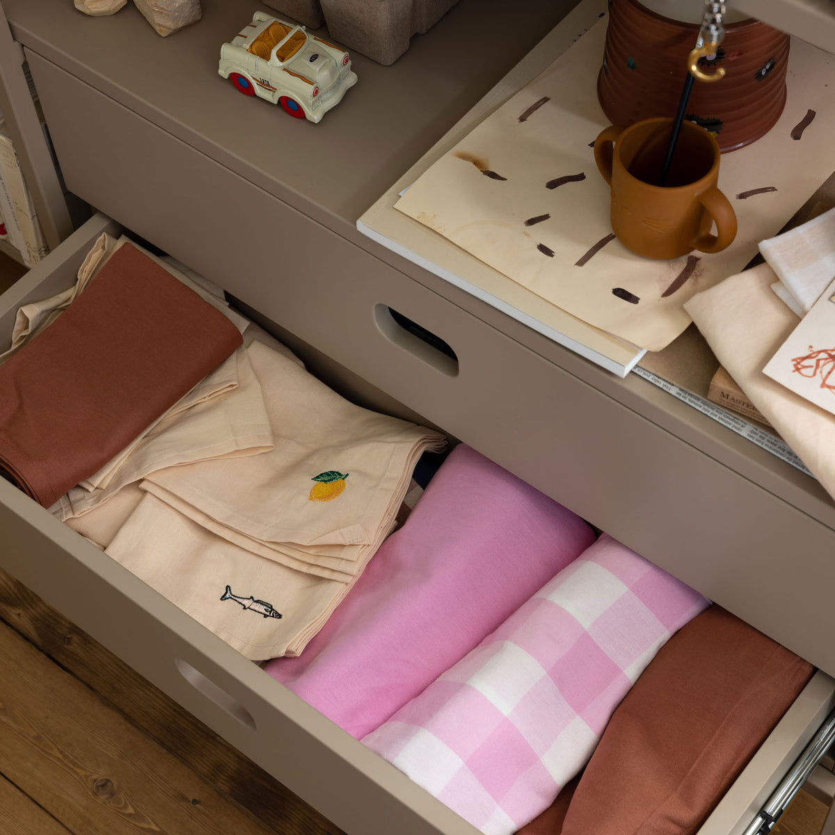Armoire à tiroirs double - Camel