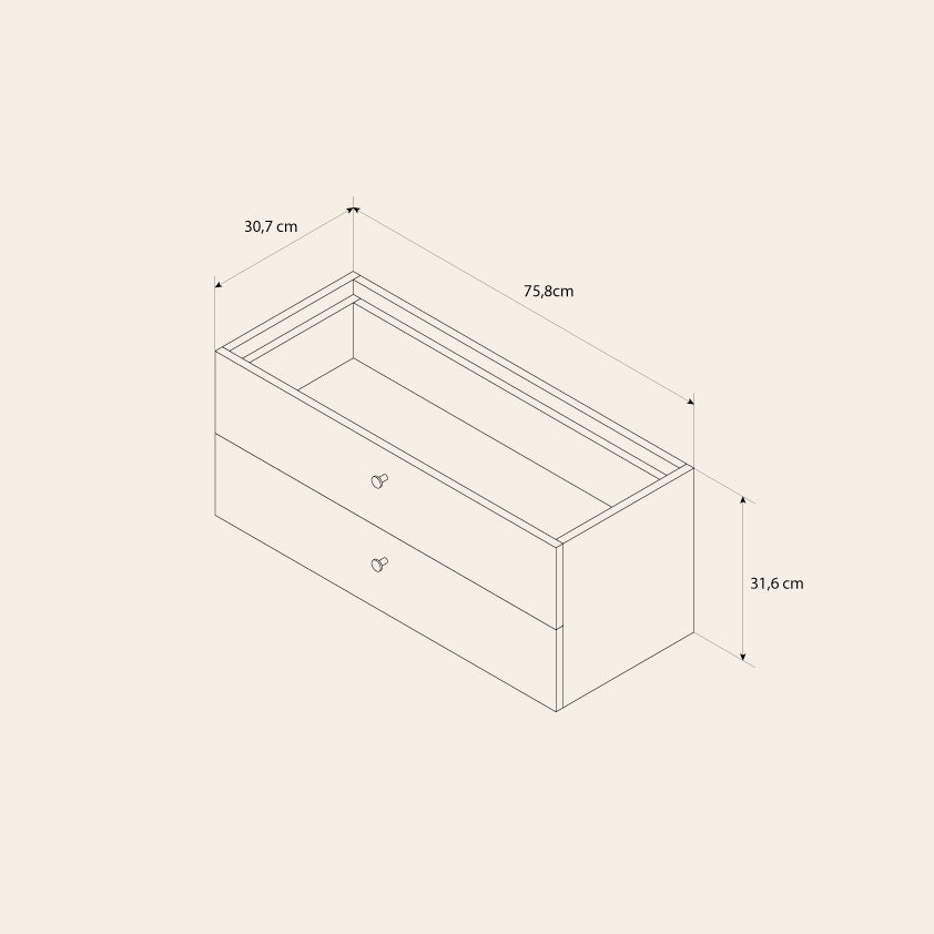Armoire à tiroirs double - Off-white